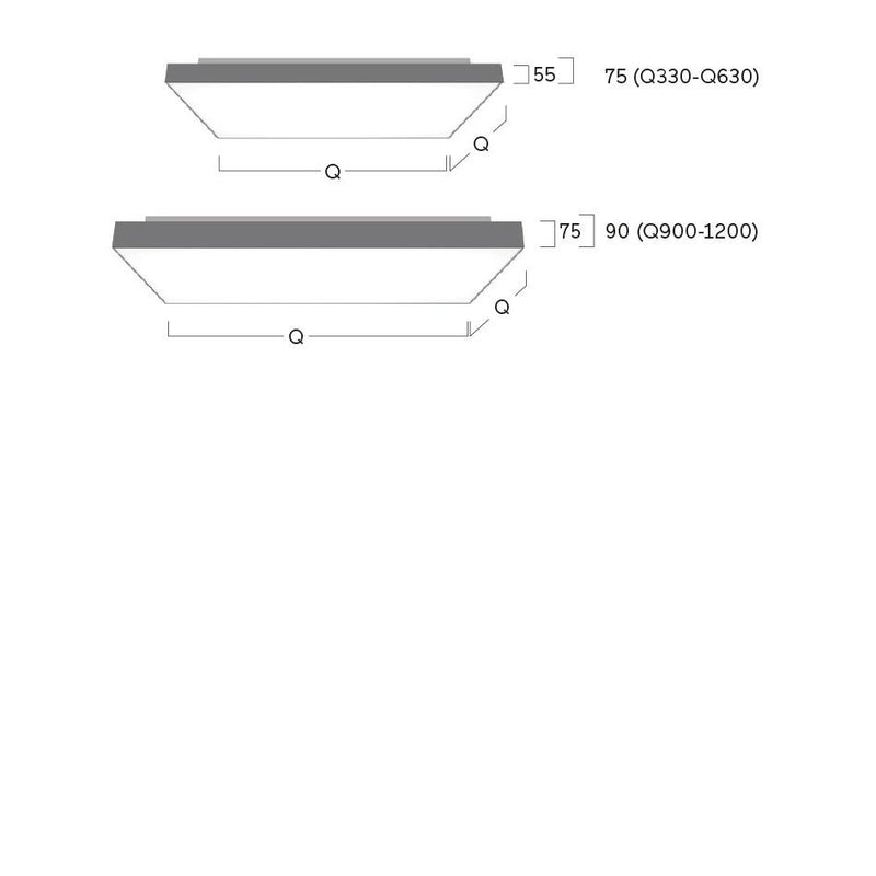 Lightnet - Decken-/Wandleuchte LED-Anbauleuchte CX2OEL-840H-Q330 4000K, silber