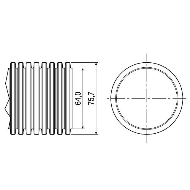 Maico - Spiralschlauch aus Kunststoff nicht isoliert Flexrohr MF-F75