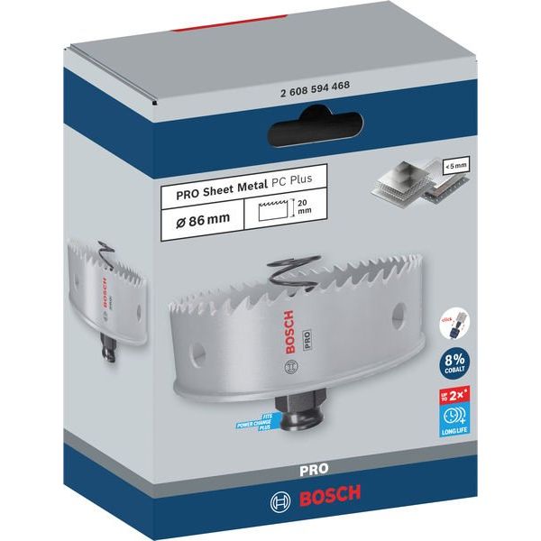Bosch - Lochsäge PRO Sheet Metal PC Plus 2608594468 Lochsäge, 86 mm