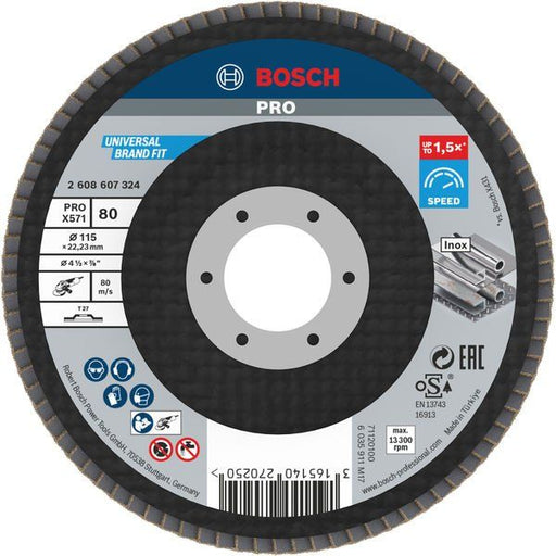 Bosch - Trenn-/Schleifscheibe PRO X571 2608607324 Fächerschleifscheibe