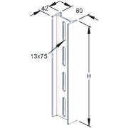 Rico - Stiel/Profilschiene H-Stiel I80 ohne Kopfplat. 16A1-2000 2000 mm lang