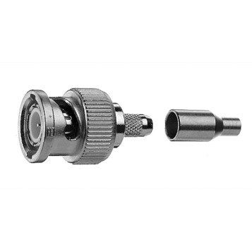 Telegärtner - Koax-Steckverbinder BNC-Kabelstecker 100023460 Crimp G4 (RG-179B/U) − 5 Stück