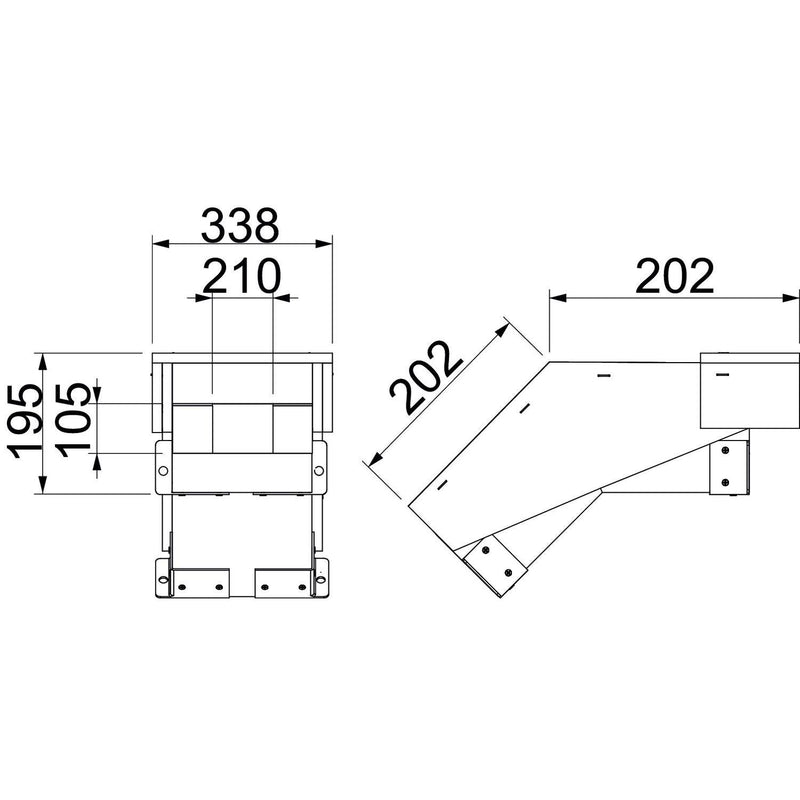 OBO Bettermann - Flachwinkel für Brandschutzkanal Vertikalbogen fallend BSKH09-VF1021 für BSKH09-K1021
