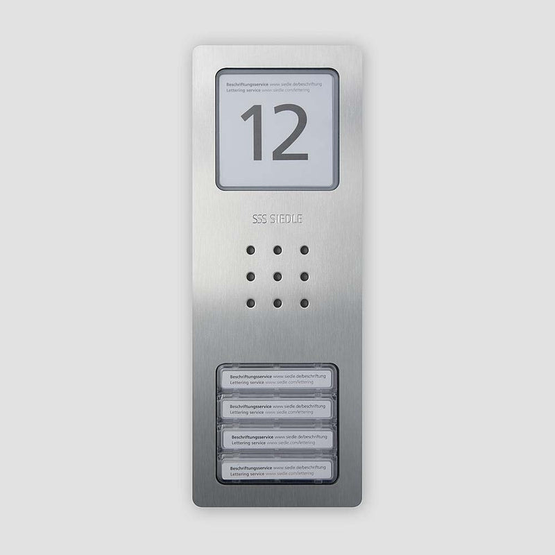 Siedle&Söhne - Türstation für Türkommunikation Audio-Türstation CA 812-4 E Edelstahl gebürstet