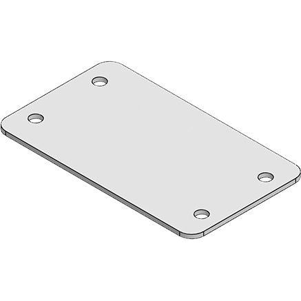 Icotek - Einführungsflansch für Kleingehäuse/Schaltschrank Blindplatte BPM 10-V2A Edelstahl − 10 Stück