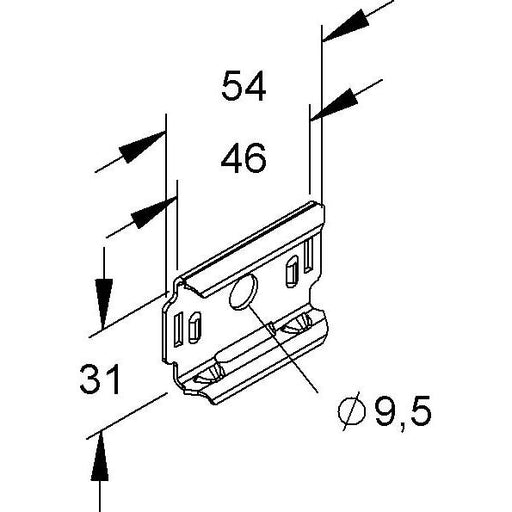 Niedax - Montagematerial für Kabeltragsystem Gitterrinnen Multi Clip GTMC 25/50 FG Geomet