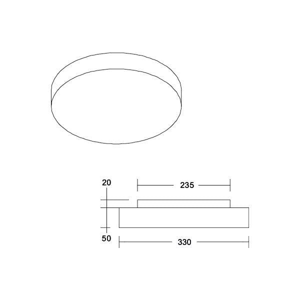 Brumberg Leuchten - Decken-/Wandleuchte Anbauleuchte 58211000 2x E27 max. 60W