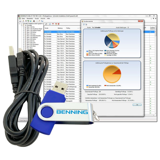 Benning - Zubehör/Ersatzteile für Prüf- und Messgeräte (Elektro) Software PC-WIN ST 750-760