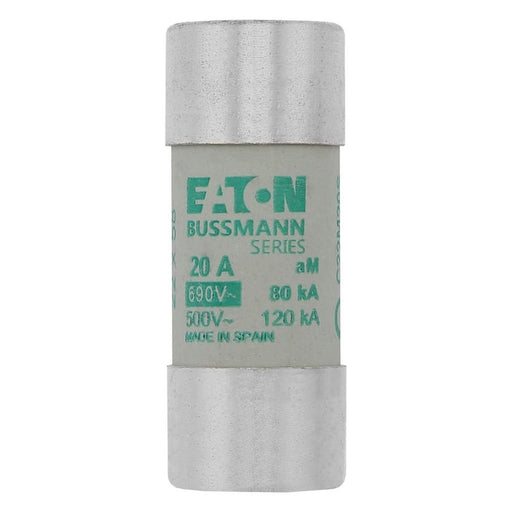 Eaton - Zylindrische Sicherung Sicherungseinsatz Nieders. CYL AM 22,#C22M20S 20A AC 690V 80kA − 10 Stück