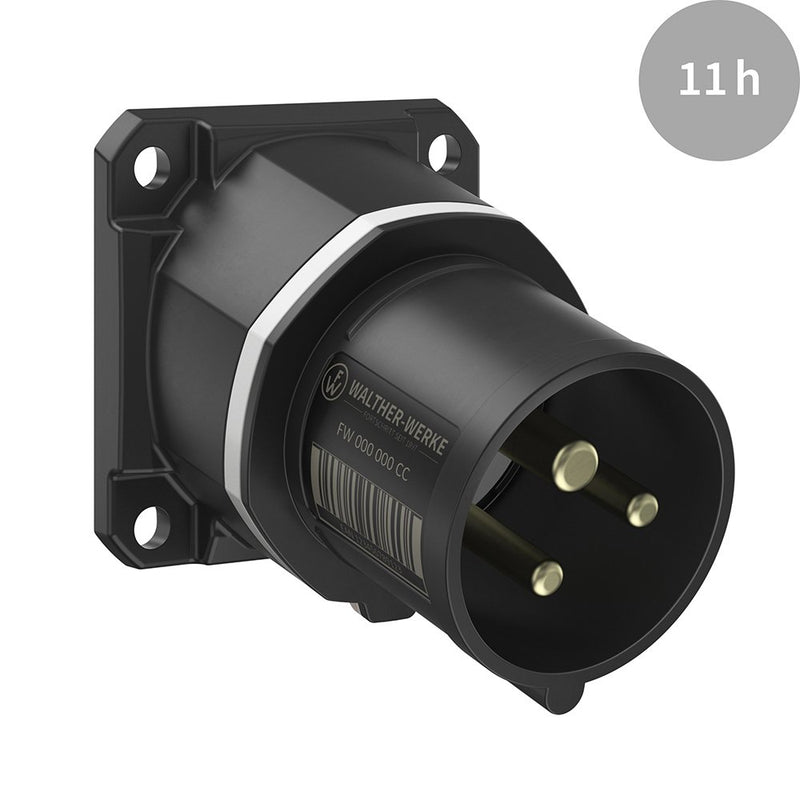 Walther Werke - CEE-Gerätestecker (IEC 60309) CEE NEO Anbaugerätestecker FW712311CC schräg 16A 3P 11h