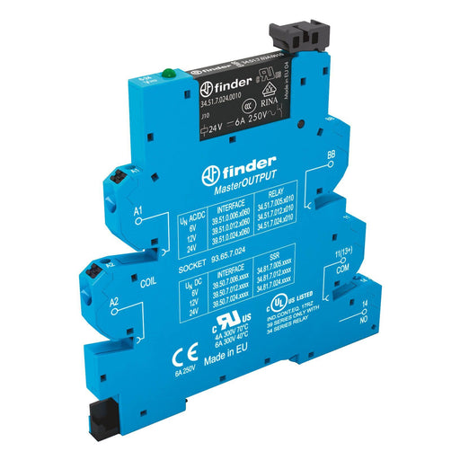 Finder - Schaltrelais Koppelrelais-MasterOutput 39.51.0.012.0060 1S, 6A − 10 Stück