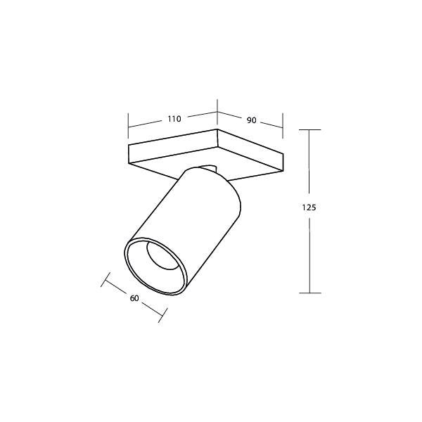 Brumberg Leuchten - Decken-/Wandleuchte Anbauleuchte 1x GU10 57122170