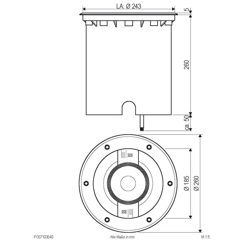 EVN Lichttechnik - Bodeneinbauleuchte LED-Bodenleuchte IP67 PC67103640 4000K