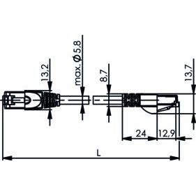 Telegärtner - Patchkabel Kupfer Industrie Patchkabel Cat5 gn 100008839 7,5m, SF/UTP, PVC