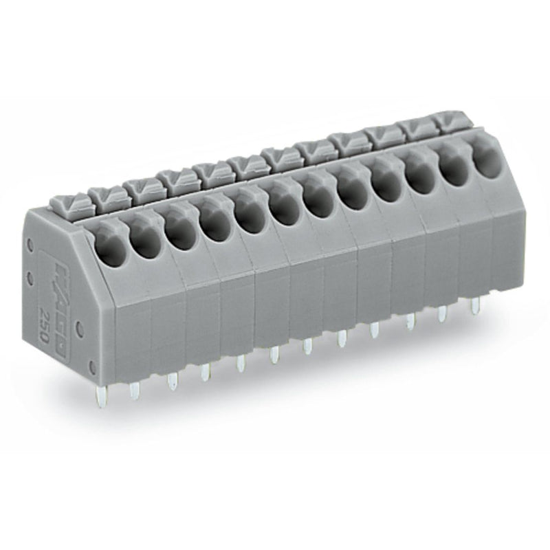 WAGO - Leiterplattenklemme 250-120 Drücker,1,5mm²,grau − 15 Stück