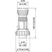 Stahl - Explosionsgeschützter CEE-Stecker/-Kupplung (IEC 60309) Stecker 8573/12-212 16 A hellgrau 12h