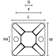 HellermannTyton - Befestigungssockel und -element für Kabelbinder Befestigungssockel MB5 PA66 WH 100 37.7mm − 100 Stück