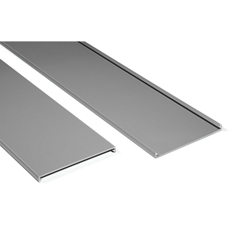HellermannTyton - Oberteil für Verdrahtungskanal Deckel für Kabelkanal 181-30608(40) grau 40 m − 40 Meter