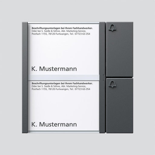 Siedle&Söhne - Funktionsmodul für Türkommunikation Tasten-Modul TM 612-2 DG dgr/gli − 1 Stück