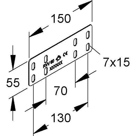 Niedax - Verbinder für Kabeltragsystem Rinnenverbinder RVV 60 E5 − 100 Stück