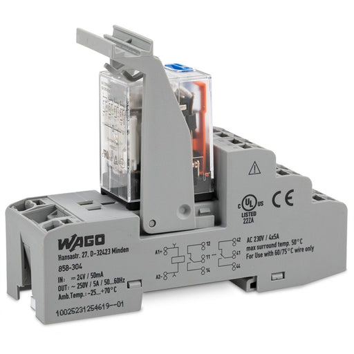 WAGO - Schaltrelais Relaismodul 858-308 DC 220 V,4 Wechsler − 5 Stück