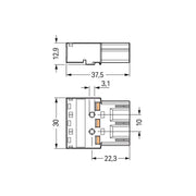 WAGO - Steckverbinder für steckbare Gebäudeinstallation Stecker 3-polig 770-273 Kod. B,hellgrün − 100 Stück