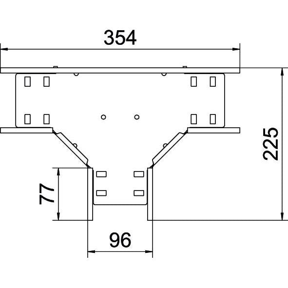 OBO Bettermann - T-Stück für Kabelrinne T-Stück für Kabelrinne RT 610 FT 60x100