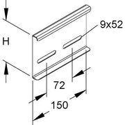 Niedax - Verbinder für Kabeltragsystem Stoßverbinder KSV 100 F 100mm