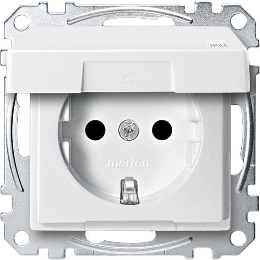 Merten - Steckdose SCHUKO-Steckdose pws MEG2314-0419 Klappdeckel IP44