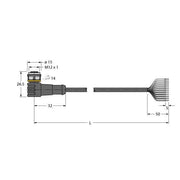 Turck - Konfektioniertes Sensor-Aktor-Kabel Aktuator- u. Sensorleitung WKC12T-15/TXL PUR