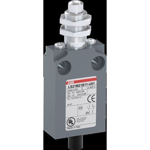 ABB Stotz S&J - Einzelpositionsschalter Kompakt-Pos.schalter LS21M21B11-U01 Metall-Gehäuse IP67