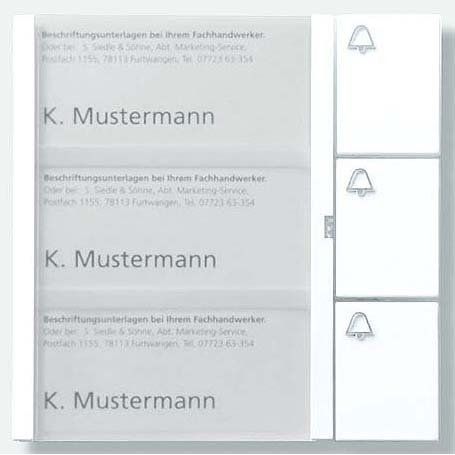 Siedle&Söhne - Funktionsmodul für Türkommunikation Bus-Tasten-Modul BTM 650-03 DG dgr/gli − 1 Stück