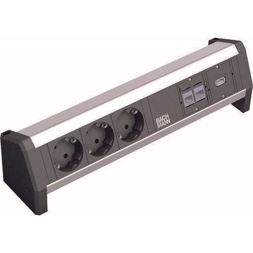 Bachmann - Mehrfachsteckdose Steckdosenleiste 339.1006 2xCAT5e 1xUSB