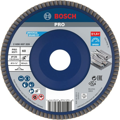 Bosch - Trenn-/Schleifscheibe PRO X571 2608607339 Fächerschleifscheibe