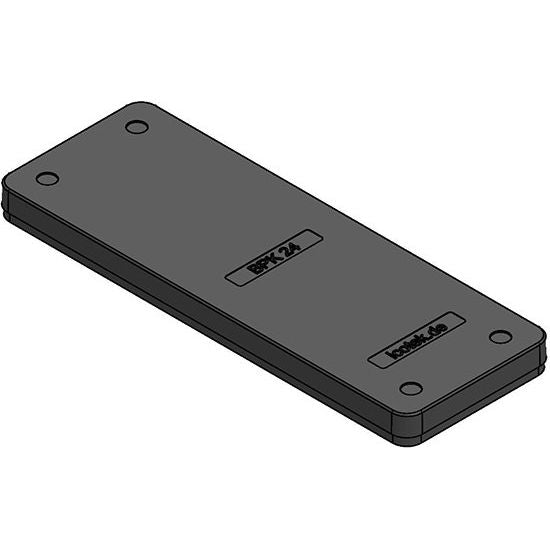 Icotek - Einführungsflansch für Kleingehäuse/Schaltschrank Blindplatte BPK 24 sw − 10 Stück