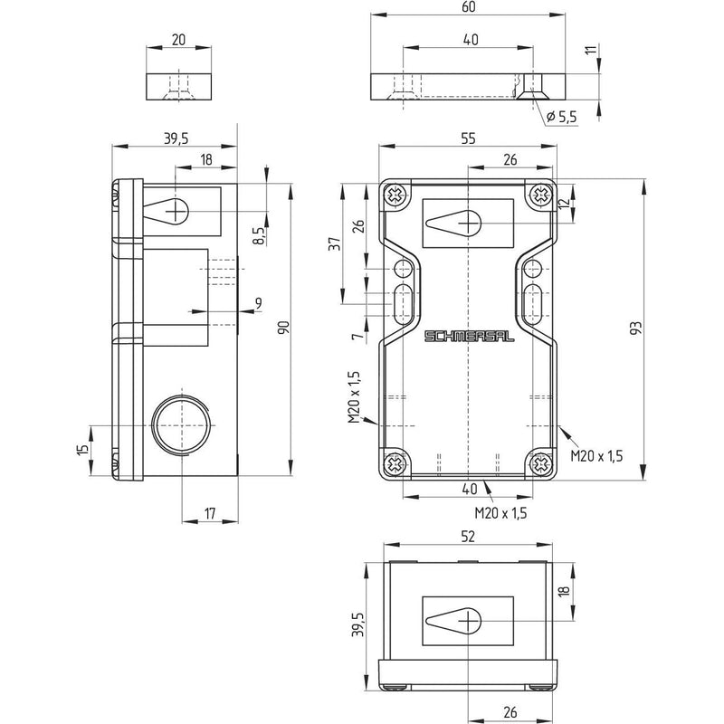 Schmersal - Magnetischer Näherungsschalter Sicherheits-Sensor BNS 16-12zD − 1 Stück