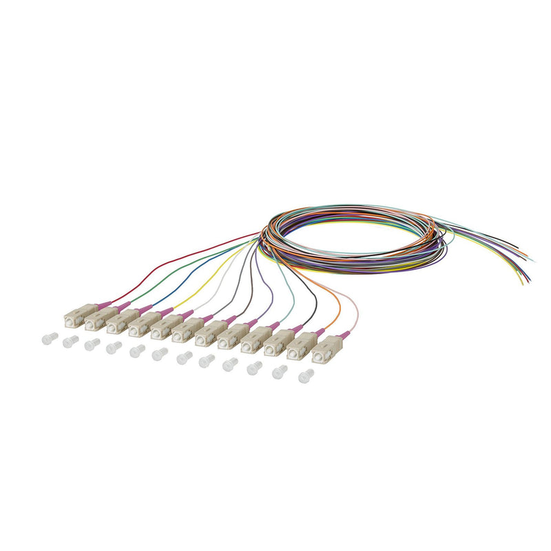 Metz Connect - LWL-Pigtail OpDAT Pigtail SC-PC 150N1CO0020E OM4 12 Farben 2m − 12 Stück