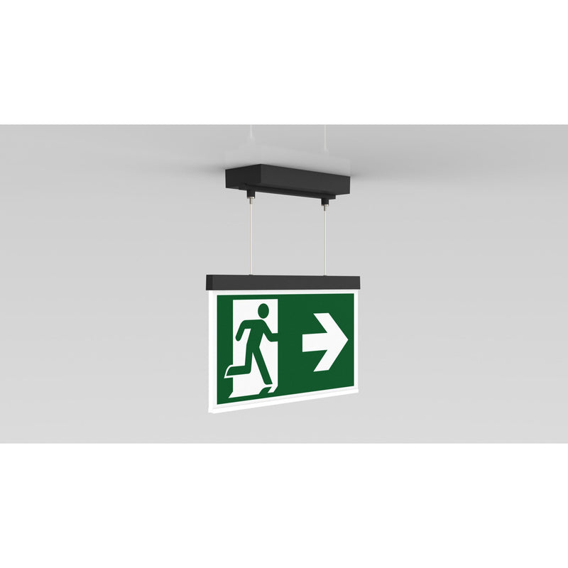 RP-Technik - Sicherheitsleuchte LED-Rettungszeichenleuchte AGDC009-AZ ZB, anthrazit