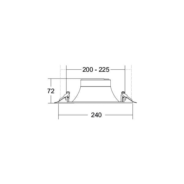 Brumberg Leuchten - Downlight/Strahler/Flutlicht LED-Einbaudownlight 230V 40672173DA 3000K