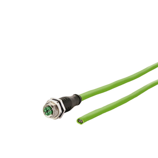 Metz Connect - Patchkabel Kupfer Industrie Anschlussleitung M12 142M2X20020 2m 8pol. X-kodiert