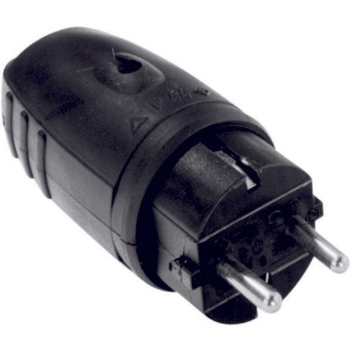 Bachmann - Schutzkontaktstecker Gummistecker 913.171 sw