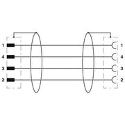 Phoenix Contact - Konfektioniertes Sensor-Aktor-Kabel Sensor-/Aktor-Kabel SAC-4P-M8MS/#1406002 − 50 Stück