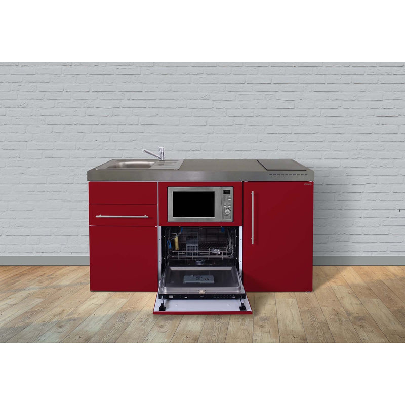 Stengel - Mini-Küche Miniküche Premiumline MPGSMBR160KSGSIKFrBl Bordeauxrot
