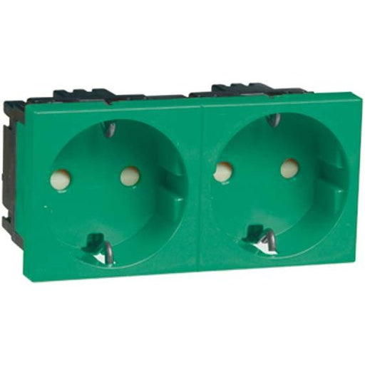 Peha - Schalter-/Steckdosenkombination SCHUKO-EB-Steckd.2-fach gn D 6212.42 EMS SI 16A 250V 2-pol