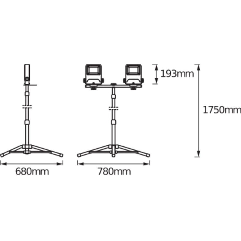 Ledvance - Baustellenleuchte LED-Arbeitsleuchte LED WORK.TRIPOD2X30W 4000K