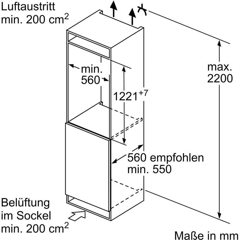 Constructa-Neff - Kühlschrank EB-Kühlgerät KI2422FE0 187l,FreshSafe