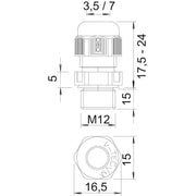 OBO Bettermann - Kabelverschraubung V-TEC VM L12 SGR