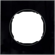 Berker - Abdeckrahmen Rahmen 1-fach 10112616 flach Glas schwarz