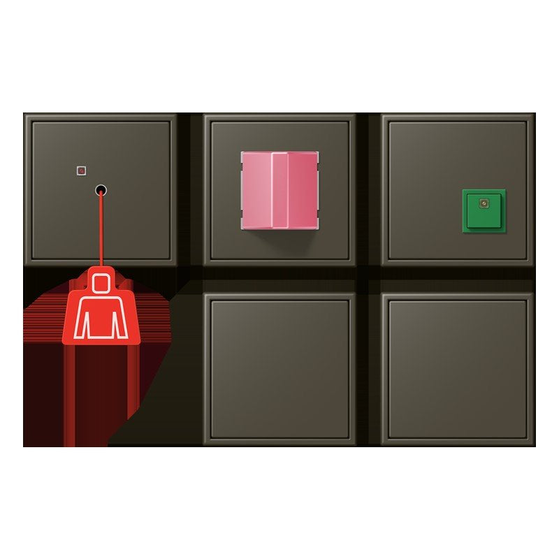 Jung - Behindertenelement für Installationsschalterprogramme Notrufset mit USV NRS LC 0834-2 241