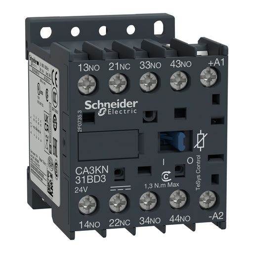 Schneider Electric - Hilfsschütz, Relais Hilfsschütz CA3KN31-BD3 3S 1Ö 24VDC